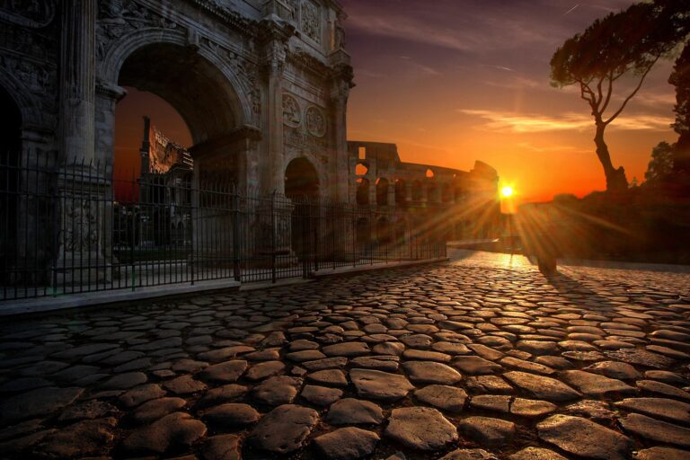 Rome during sunset