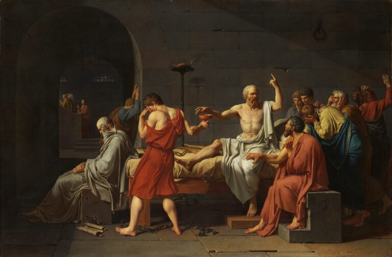 Painting of the death of Socrates